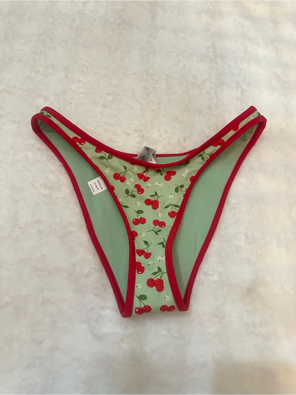 New! Frankie's Bikinis Cherry Print golden hour Bikini Bottoms 39177 - Picture 2 of 9
